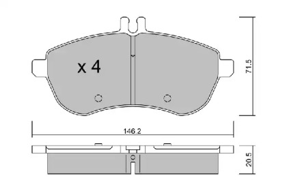 Комплект тормозных колодок AISIN BPMB-1002